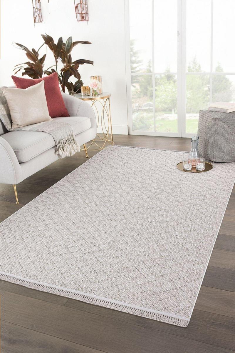 Yonca 0106 Yumuşak Dokulu Halı Salon Mutfak Koridor Kesme Yolluk Dokuma Makine Halısı 120x180 cm