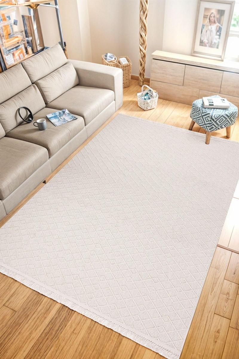 Yonca 0107 Yumuşak Dokulu Halı Salon Mutfak Koridor Kesme Yolluk Dokuma Makine Halısı 100x200 cm