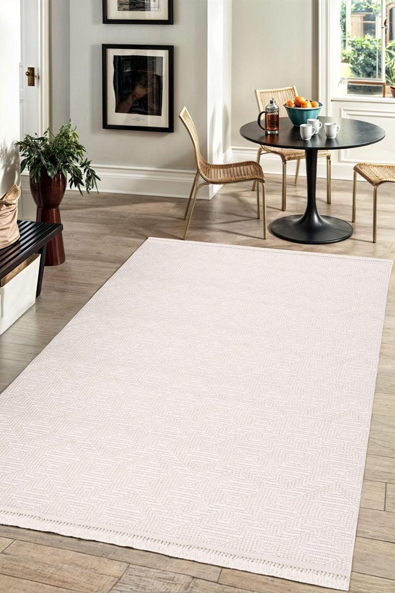 Yonca 0307 Yumuşak Dokulu Halı Salon Mutfak Koridor Kesme Yolluk Dokuma Makine Halısı 120x180 cm