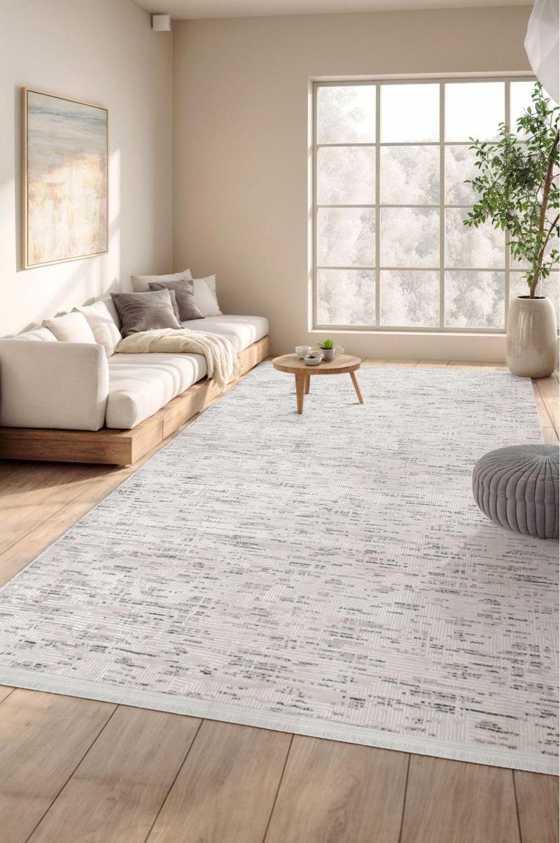 Odessa 0501 Kadife Dokuma Halı Kaymaz Lateks Taban Makinede Yıkanabilir 80x150 cm