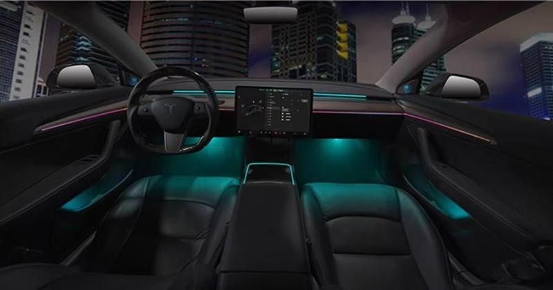 Tesla Model 3 Lazer Gravür Rgb Led Ambiyans Aydınlatma Seti 