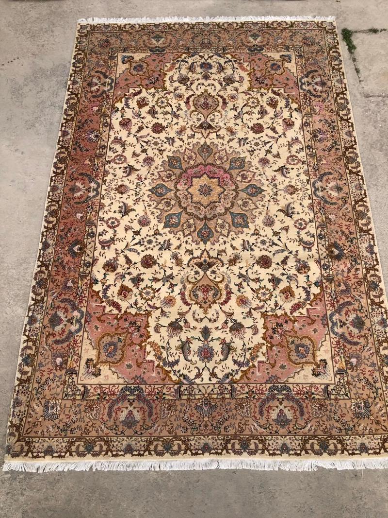 El Dokuma İpek Yün İran Tebriz Halı 300x200cm 001