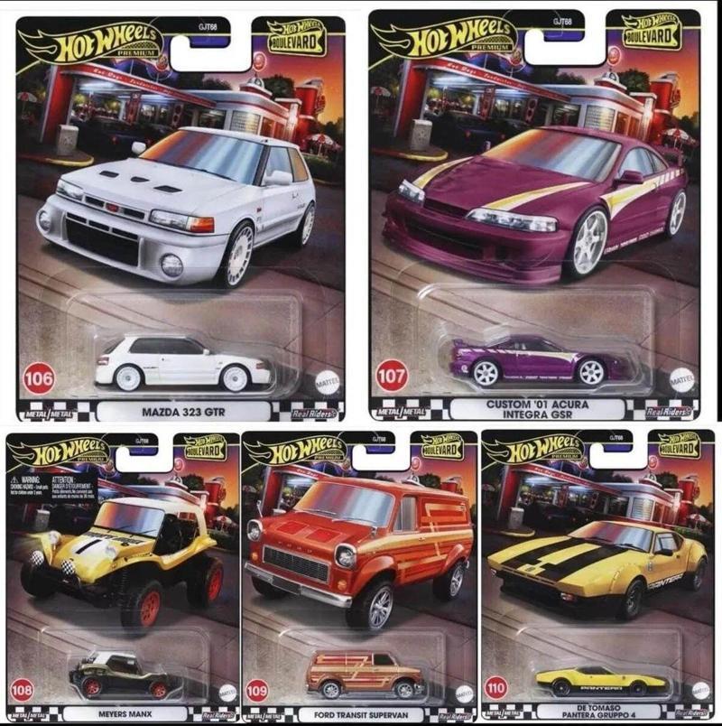 Hotwheels Premium Boulevard 5'Li Set 2024 Mix 4 Mazda Acura Ford