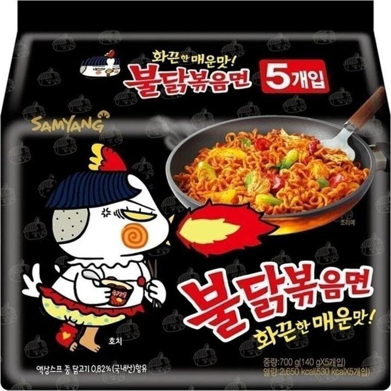 5'Li Orijinal Acılı Buldak Ramen Hazır Noodle