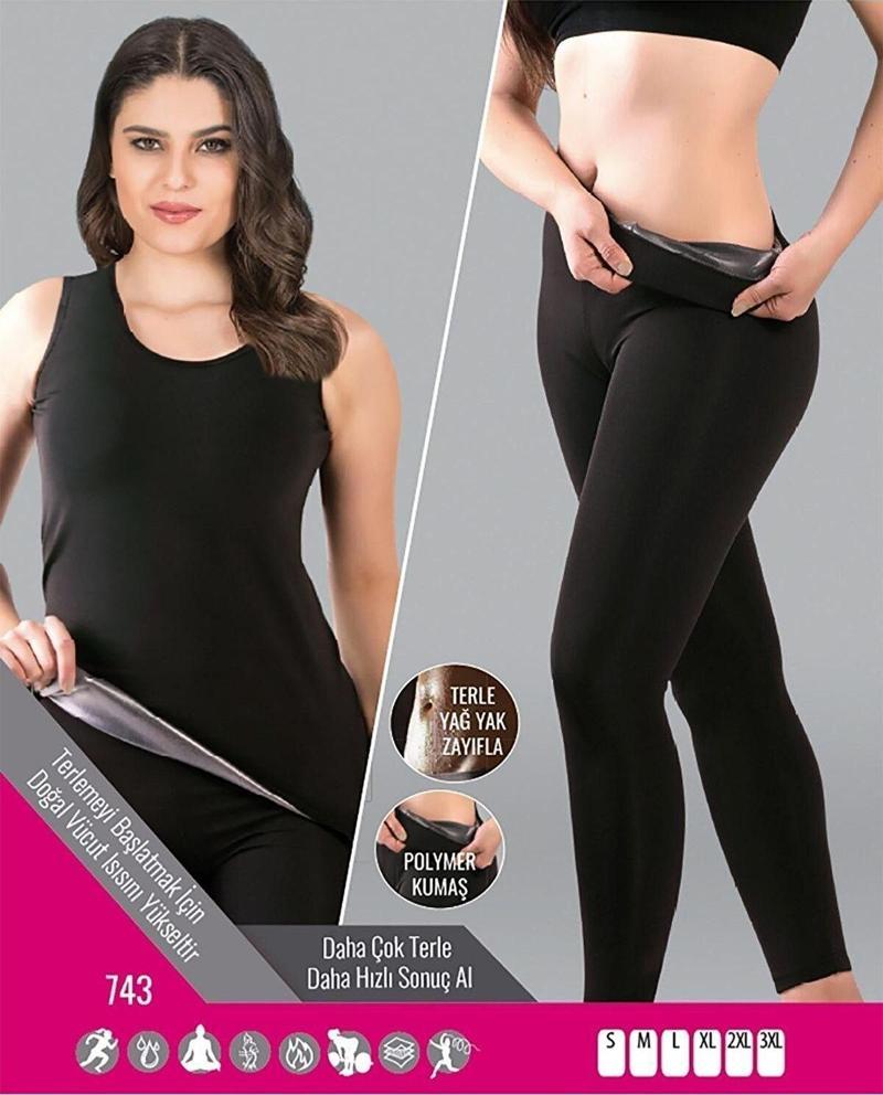 Terleten Zayıflatan Unisex Sauna Termal Tayt Ve Atlet Takım Zayııflama Kıyafeti