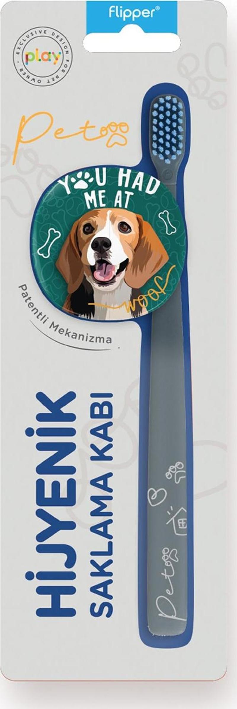 Pets Hijyenik Saklama Kabı Ve Yetişkin Diş Fırçası Seti-BEAGLE KÖPEK