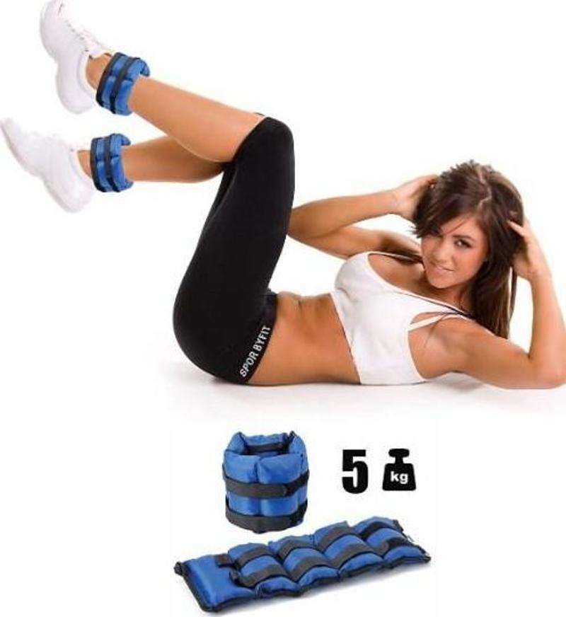 CKSpor 2,5 Kg x 2 Adet El Ayak Bilek Ağırlığı Kum Torbası Kas Güçlendirici Ağırlık Seti