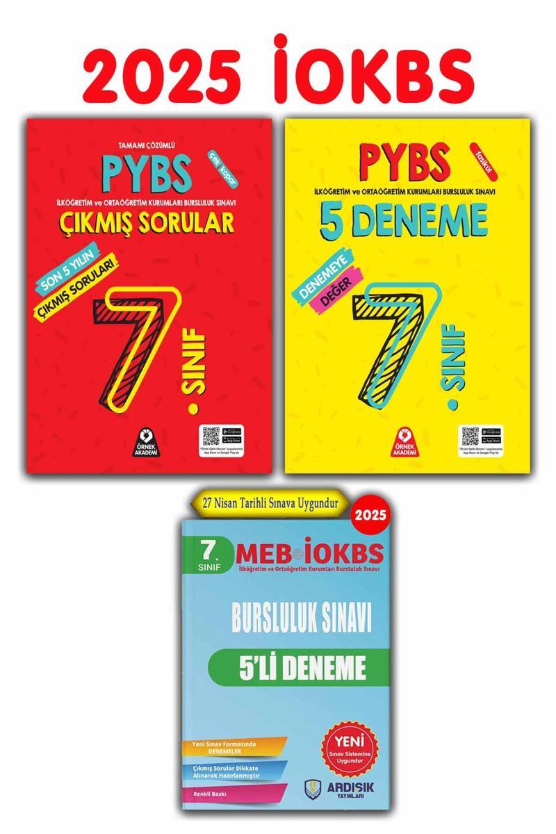 Örnek Akademi Yayınları 7. Sınıf Bursluluk Deneme Sınavı ve Çıkmış Sorular Seti 2025 Bursluluk Sınavına Uygun