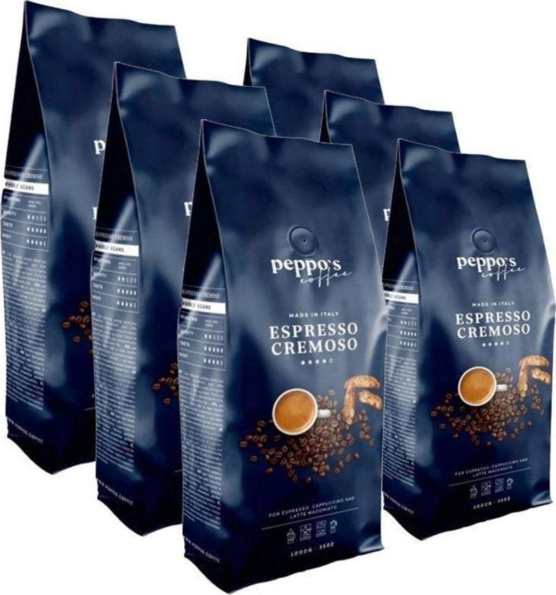 Espresso Cremoso Çekirdek Kahve 1 Kg X 6 Adet