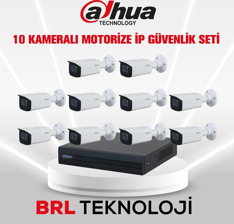 10 Kameralı 2 MP Motorize Ip Güvenlik Kamera Seti