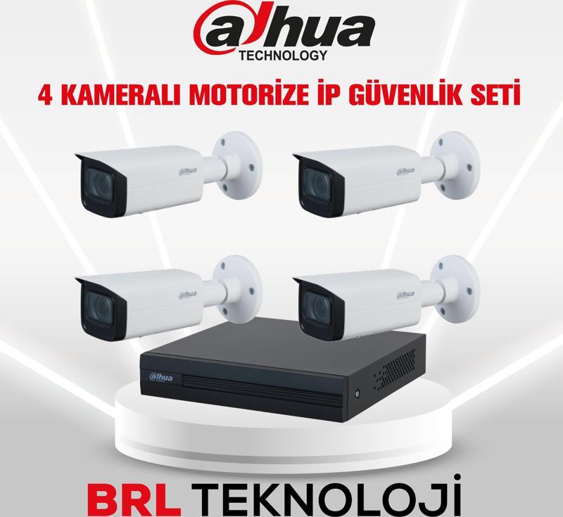 4 Kameralı 2 MP Motorize Ip Güvenlik Kamera Seti