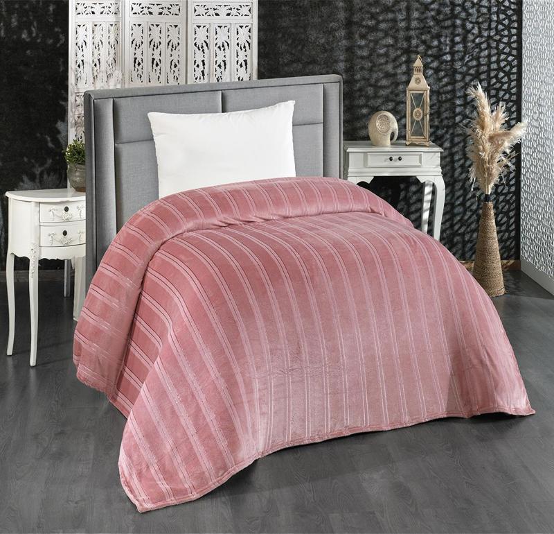 Mayer Supersoft Yumuşak Tek Kişilik Battaniye 150x230 cm Açık Pudra