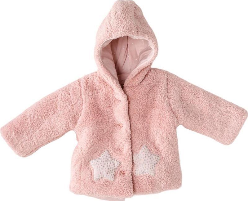 Kız Bebek Yıldız Kabartmalı Welsoft Pembe Mont AC23159
