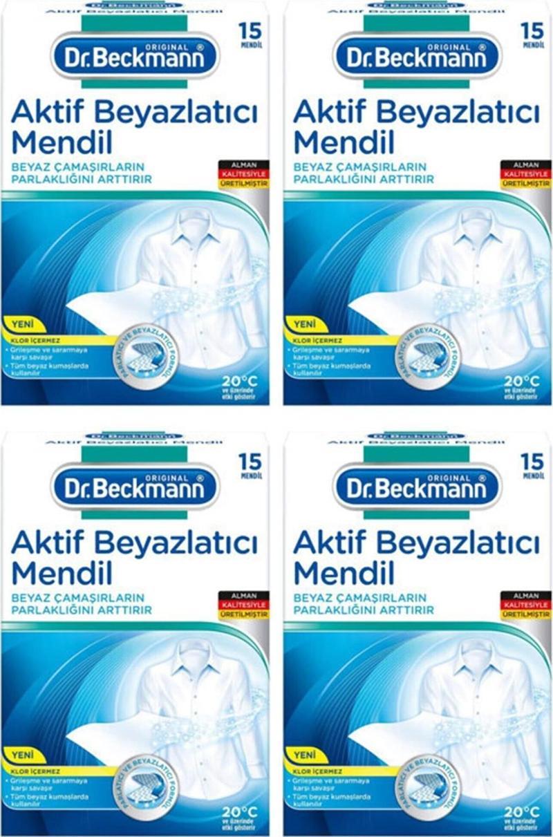 DR BECKMANN  AKTİF BEYAZLATICI MENDİL 15 'Lİ X 4 ADET