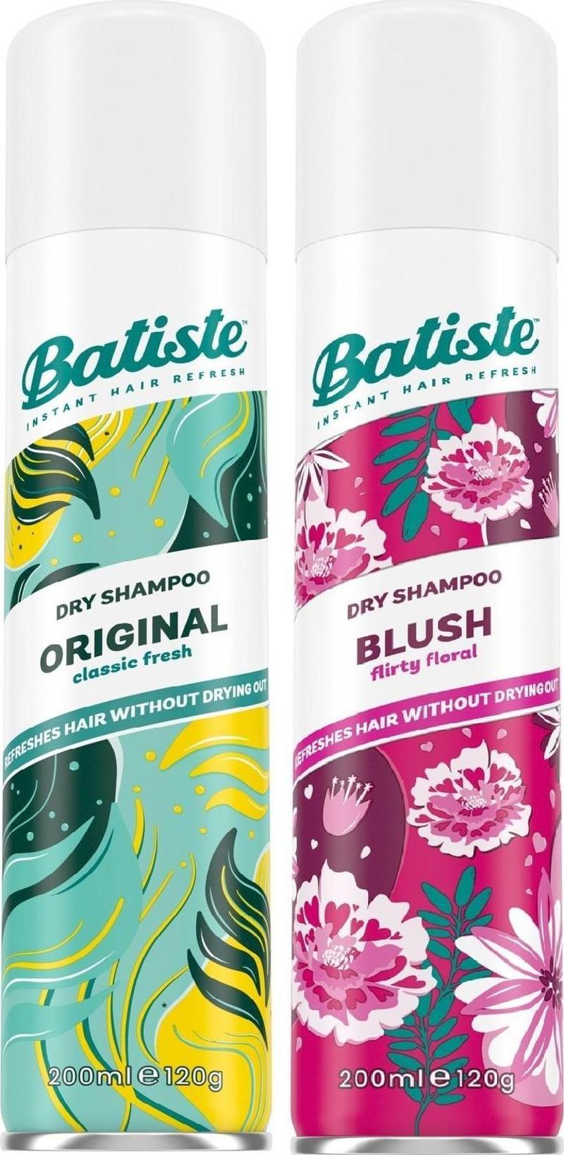 Kuru Şampuan Orıgınal 200 ml + Batiste Kuru Şampuan Blush 200 ml
