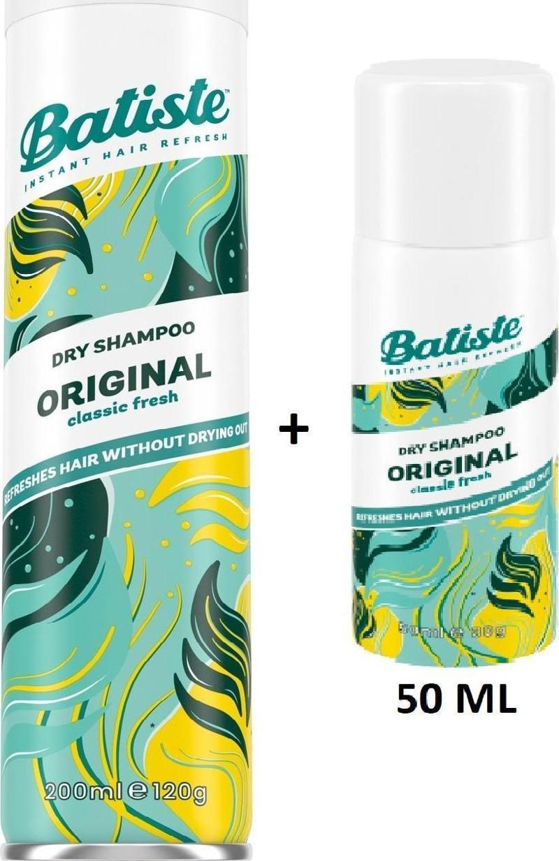 Kuru Şampuan Orıgınal 200 ml + Batiste Kuru Şampuan Orıgınal 50 ml