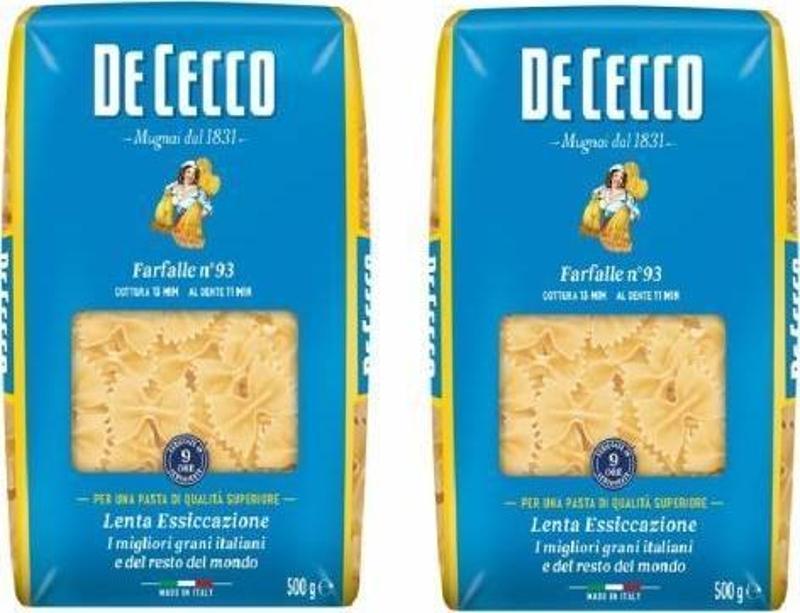 Farfalle 500 GR - Dececco Kelebek Makarna 500 Gx 2 adet