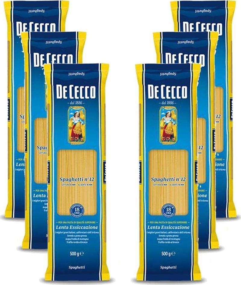 DECECCO SPAGETTI / ÇUBUK MAKARNA 500G x 6 ADET