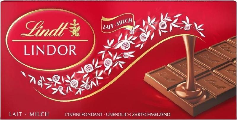 LINDT  LINDOR MILK - SÜTLÜ TABLET ÇİKOLATA 100 G