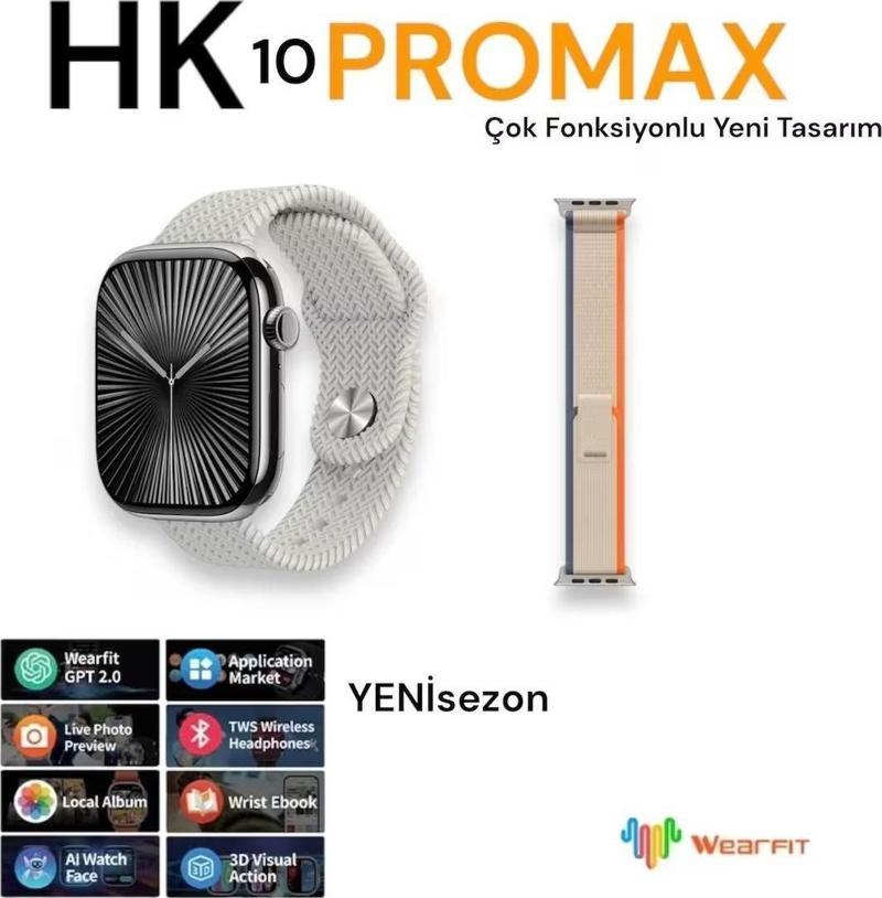 HK10 Pro Max Amoled 2.02 Ekran Akıllı Saat