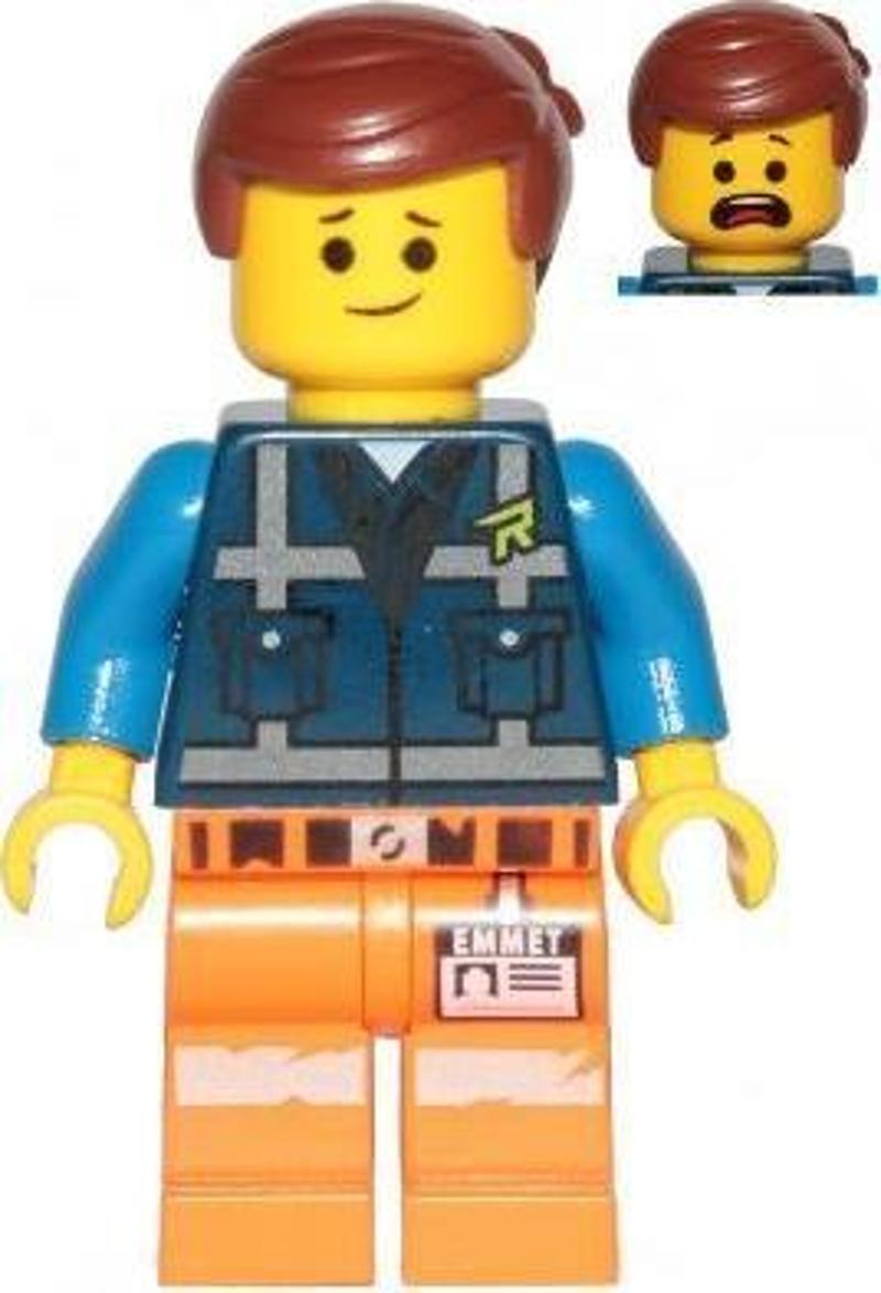 Minifigür The Movie 2 Emmet - Lopsided Smile Eyebrows / Scared Dark Blue Uniform +6 Yaş (1 Parça)