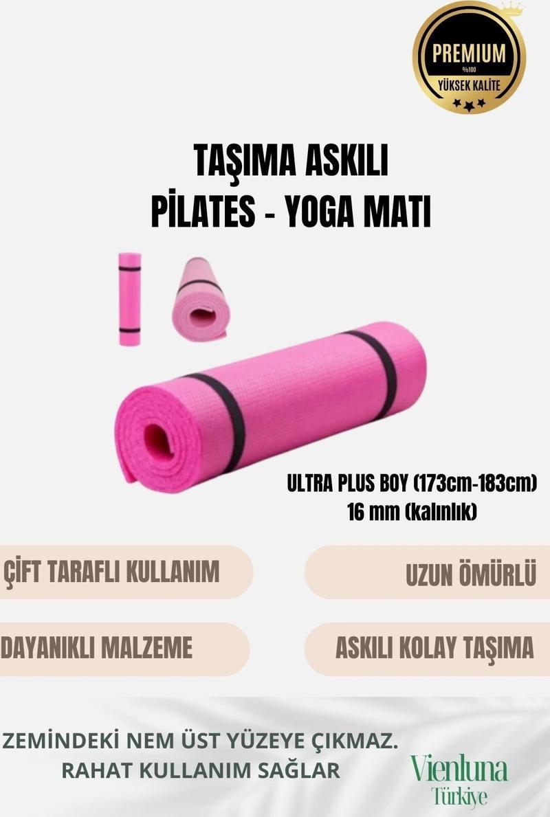 Premium İki Yüzeyli Kayma Önleyici Silinebilir Hijyenik Yoga Minderi Pilates Meditasyon Matı 16 mm