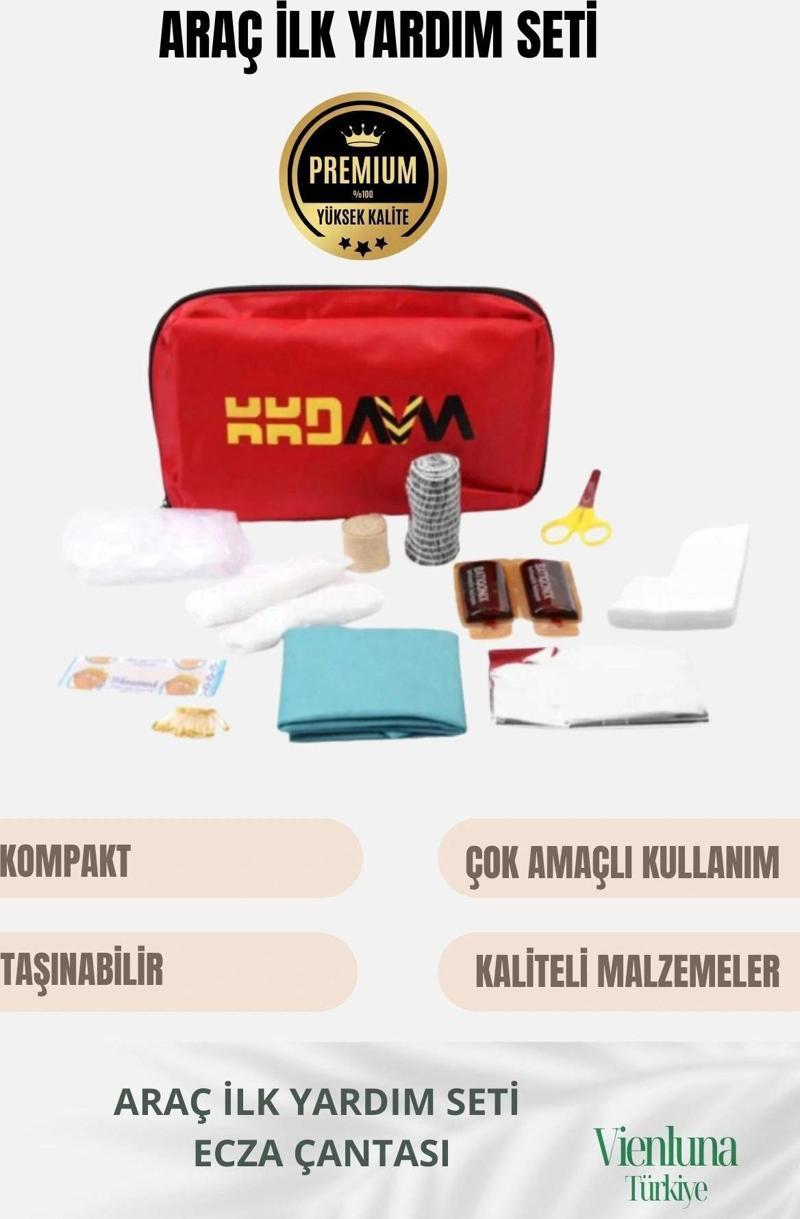 Profesyonel Taşınabilir Acil Durum Kiti Ev Iş Yeri Araba Okul Deprem Ecza Ilk Yardım Bez Çantalı Set