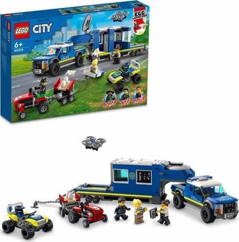 City 60315 Polis Mobil Komuta Kamyonu (436 Parça)