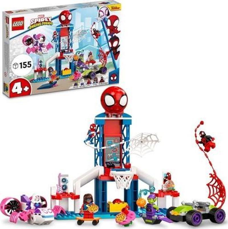 LEGO® Marvel Spidey ve İnanılmaz Arkadaşları Örümcek Adam Ağ Merkezi 10784 - 4 Yaş ve Üzeri İçin Oyuncak Yapım Seti (155