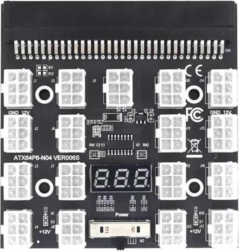 ATX64P6-N04 VER006S Güç Kaynağı Breakout Board 17 x 6 Pin