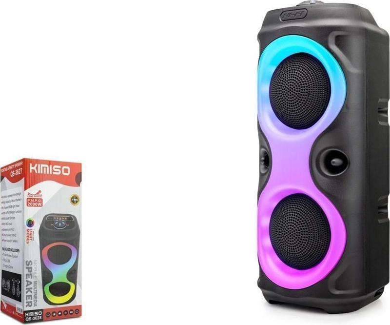 Qs3628 Bluetooth Speaker Rgb (Bt, Usb, Fm, Mic Girişi, Tws, Düğmeli,)