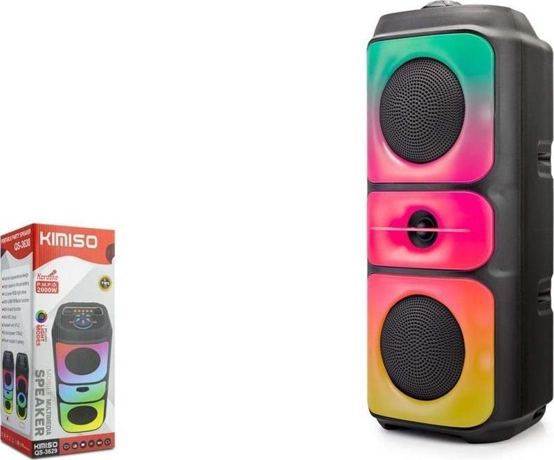 Qs3629 Bluetooth Speaker Rgb (Bt, Usb, Fm, Mic Girişi, Tws, Düğmeli,)