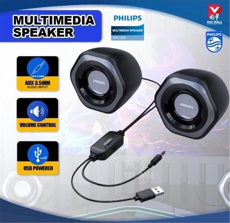 Spa2209 2.0 Usb- 3.5Mm Jack Hoparlör Ses Kontrol Tuşu