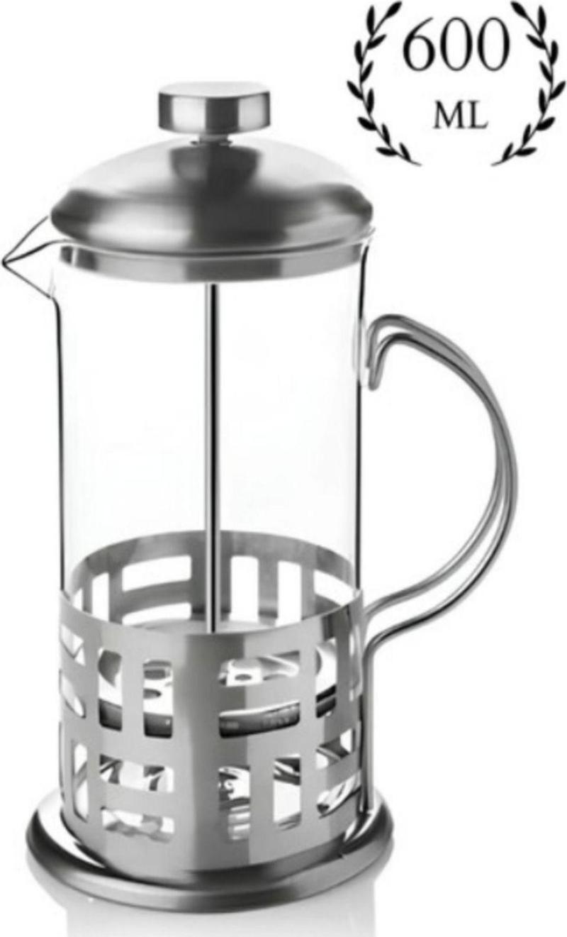French Press 600 Ml Metal Kulplu
