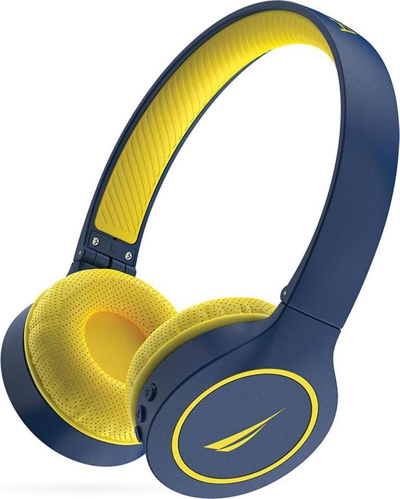 Nautica H120 Stereo Kablosuz Bluetooth Mikrofonlu Kulaküstü Kulaklık Navy Sarı