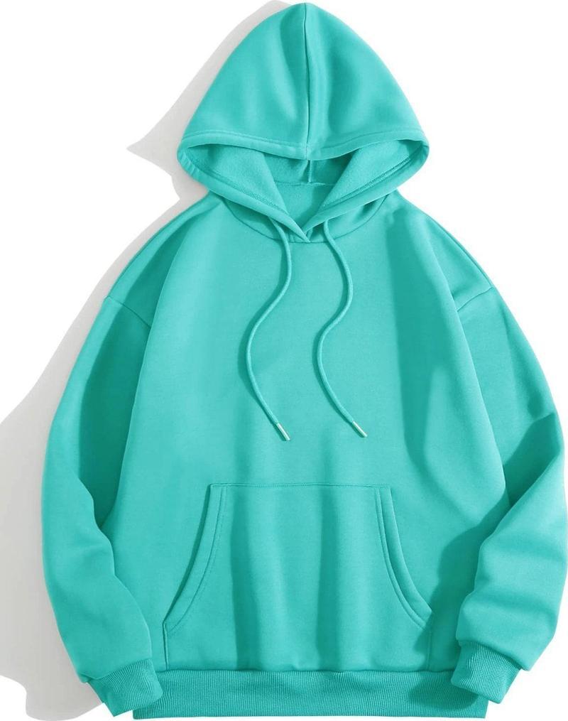 Unisex Basic Kapüşonlu Cepli Sweatshirt Mint XS