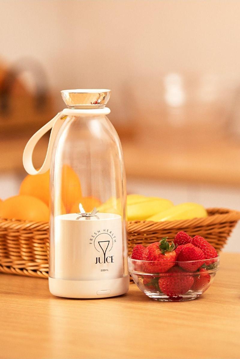 Smoothie Blender Taşınabilir Şarjlı Kişisel Mini Meyve Karıştırıcı 500 Ml