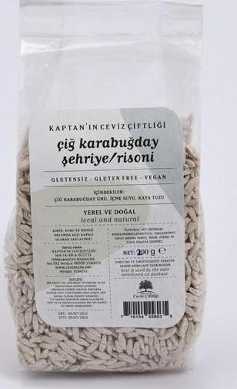 Glütensiz ve Vegan Çiğ Karabuğday Risoni - Arpa Şehriye 200 g