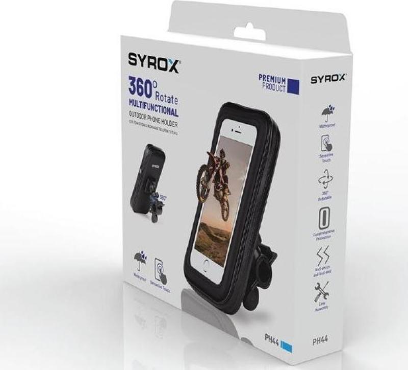 PH44 360° Ayarlanabilir Başlıklı Dış Mekan Telefon Tutucu - Siyah