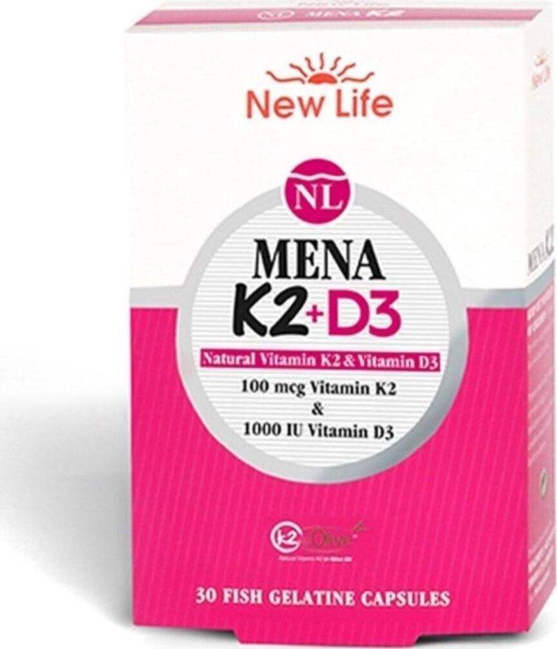 Newlife Mena K2+D3 Vitamini 30 Kapsül