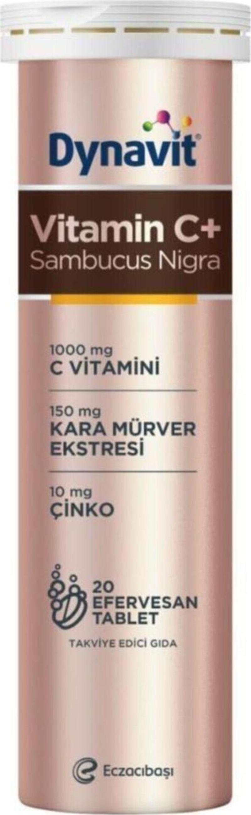 Vitamin C+ Sambucus Nigra 20 Efervesan Tablet