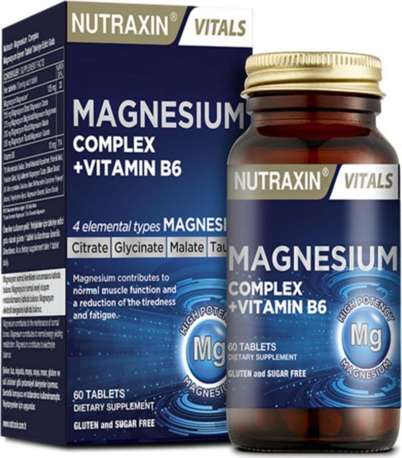 Magrnezyum Complex 60 Tablet 250 Mgr - Bisigrlinat - Taurat - Malat - Sitrat - B6