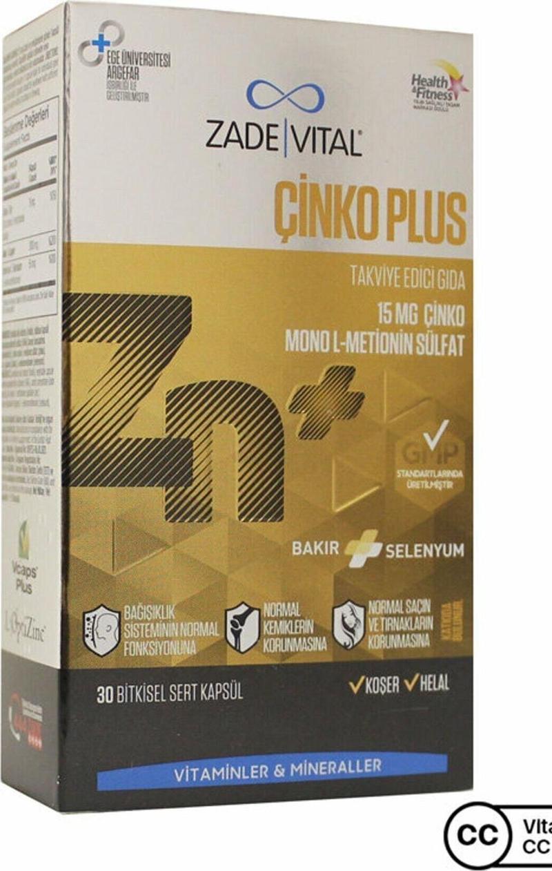 Çinko Plus 15 Mg 30 Kapsül