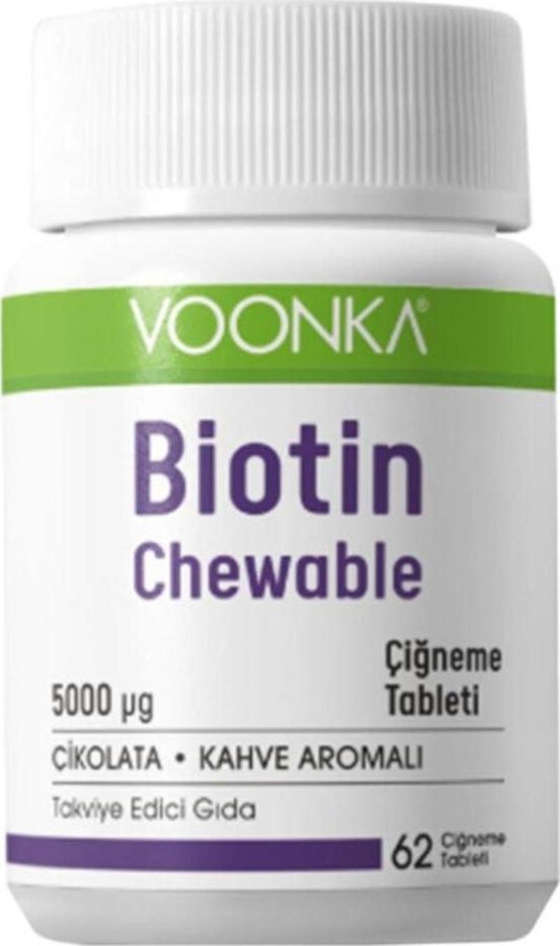 Biotin 5000 Mcg 62 Çiğneme Tableti