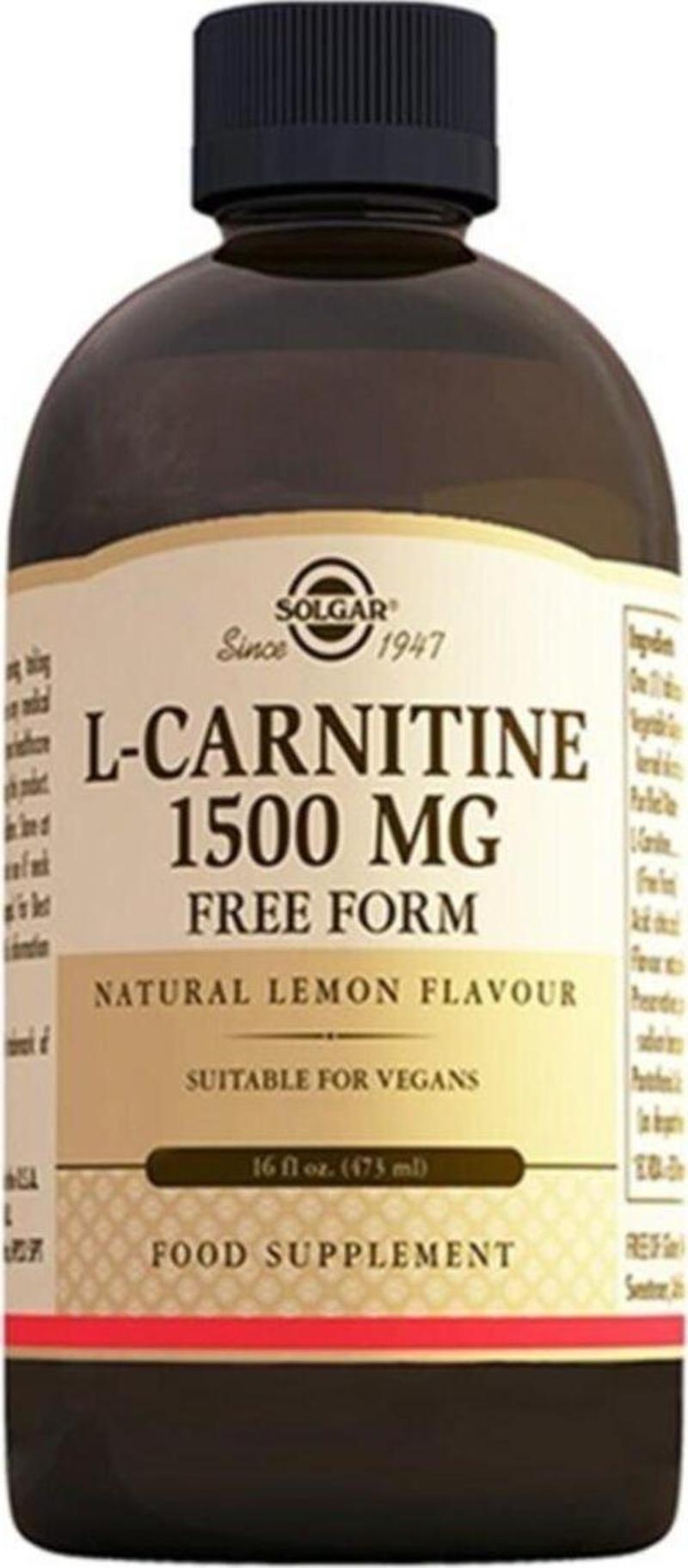 Limon Aromalı Gıda Takviyesi L-Carnitine Içeren Likit 1500 Mg 473 Ml