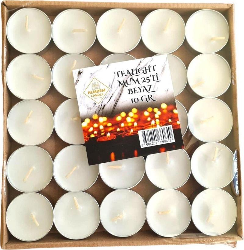 MUM 25'Lİ TEALIGHT 10 GR BEYAZ