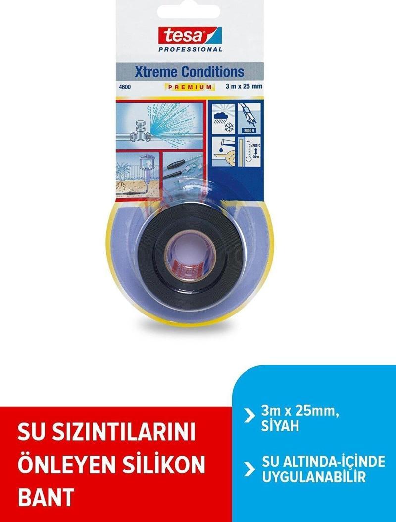 Silikon Tamir ve Koruma Bandı Siyah 3 Metre x 25 MM 04600