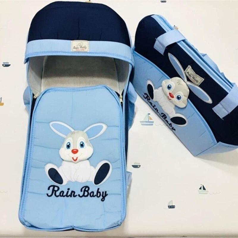 Mavi Anne Bebek Bakım Çantası Taşıma Çantası Seti Portbebe Mavi