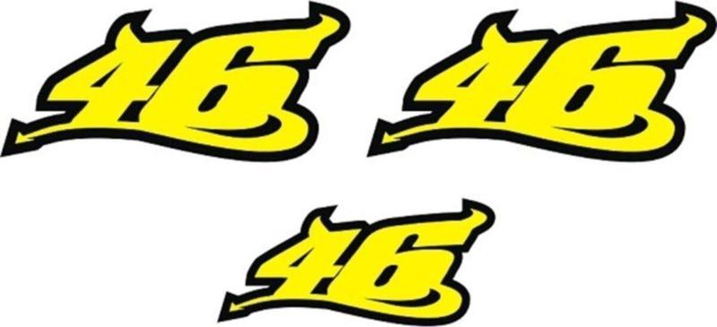 Yeni Motosiklet Sticker 46 Sarı