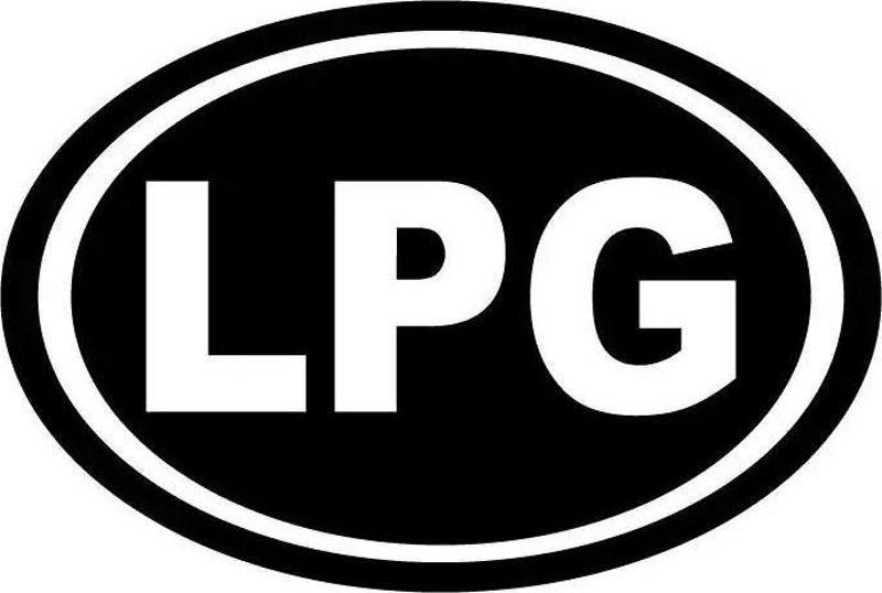 LPG'li Oto Sticker Logosu Oto Sticker Siyah 30 x 21 cm